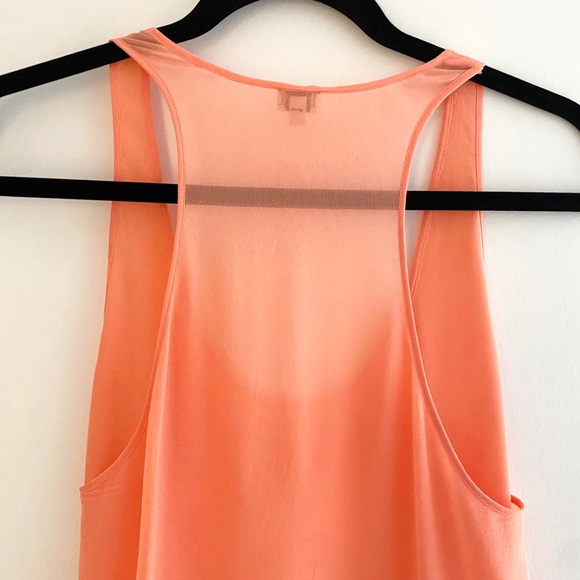 Wilfred 100% silk racer back tank peach colour - Picture 3 of 3